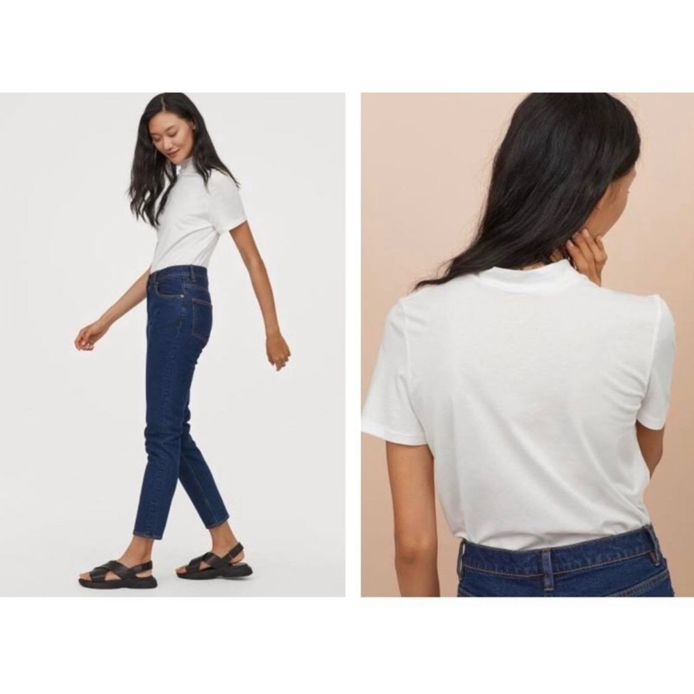 H&M mock neck basic white tee - Picture 9 of 9